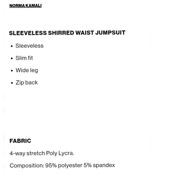 🆕⭐ Norma Kamali black shirred waist jumpsuit - Picture 9 of 12